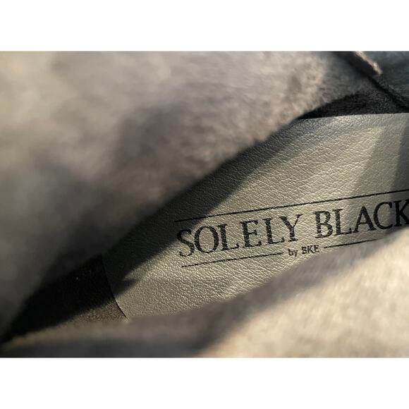 Solely Black By BKE Landon Tall Lace Back Heel Boots Knee High Size 7.5 Taupe - Picture 5 of 16